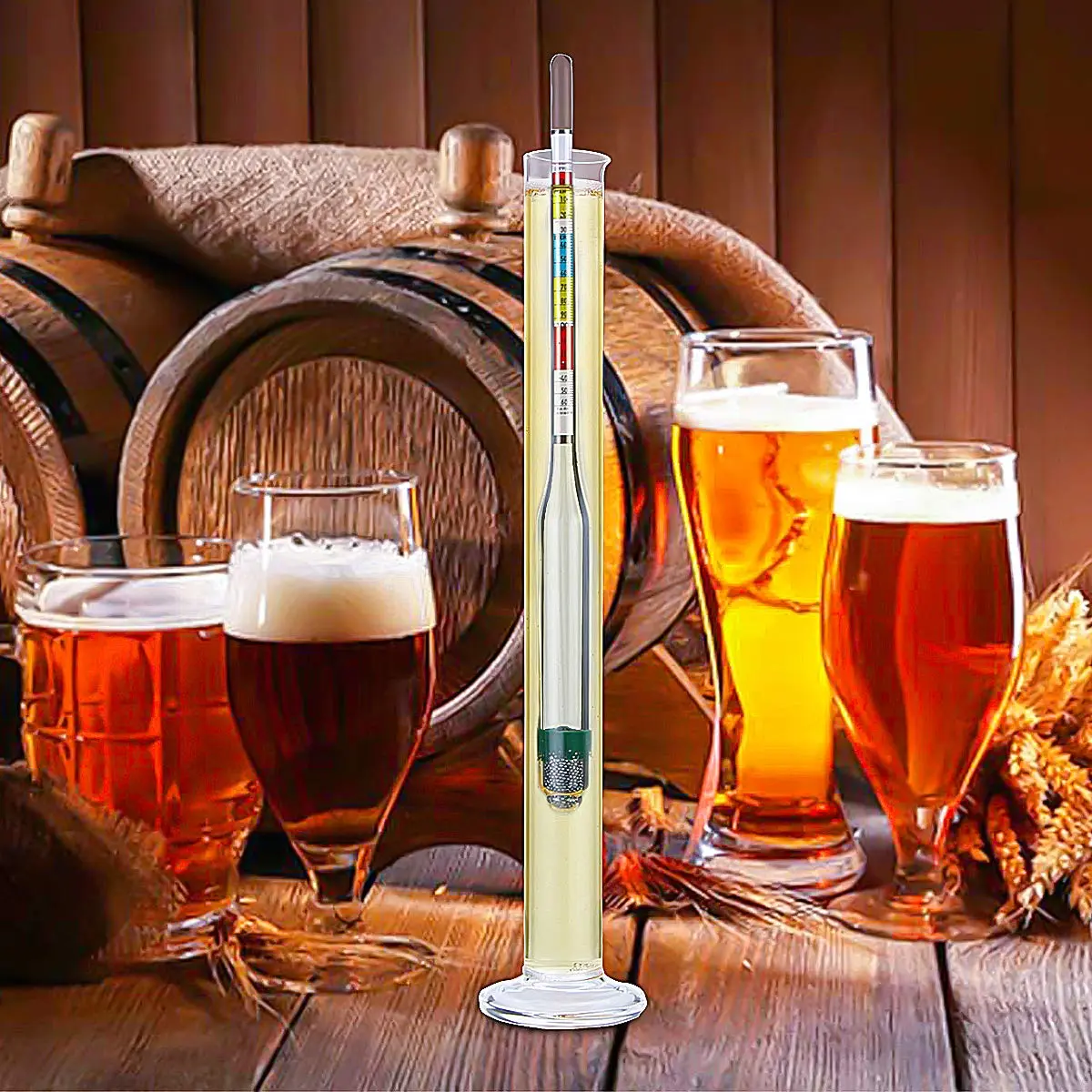 Circrane Triple Scale Hydrometer for Home Brewing | Accurate ABV, Brix & Gravity Test Kit (0.99-1.17 SG, 0-35 Brix, 0-20% ABV) - view 7