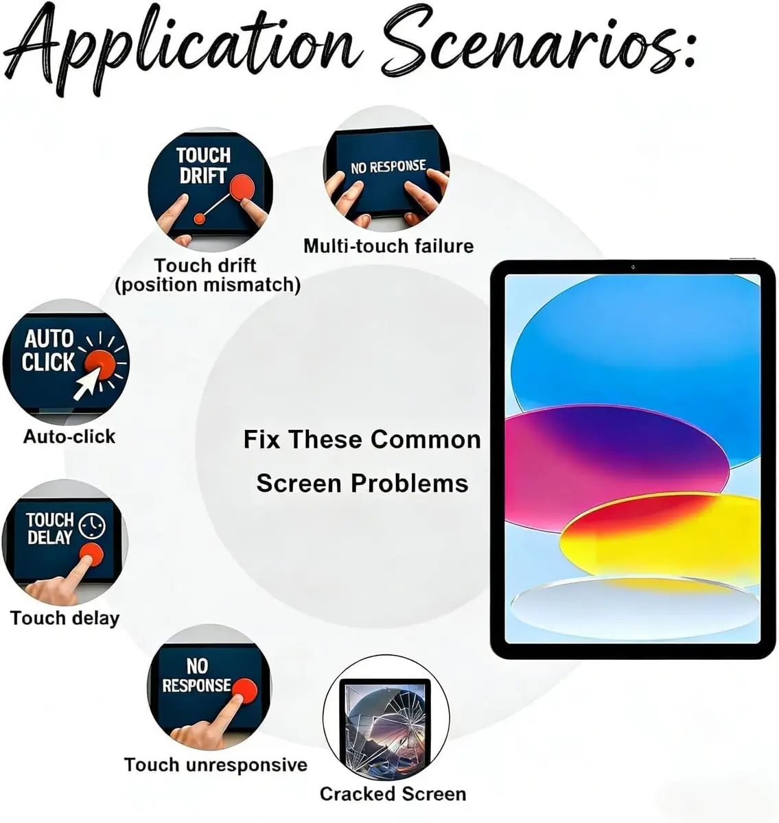 TPhaelay White iPad 7th/8th Gen 10.2" Screen Replacement Digitizer | Tested & Ready for India - view 6