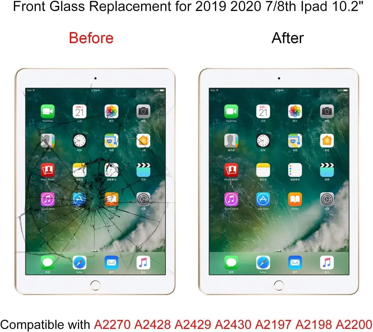 TPhaelay White iPad 7th/8th Gen 10.2" Screen Replacement Digitizer | Tested & Ready for India - view 7