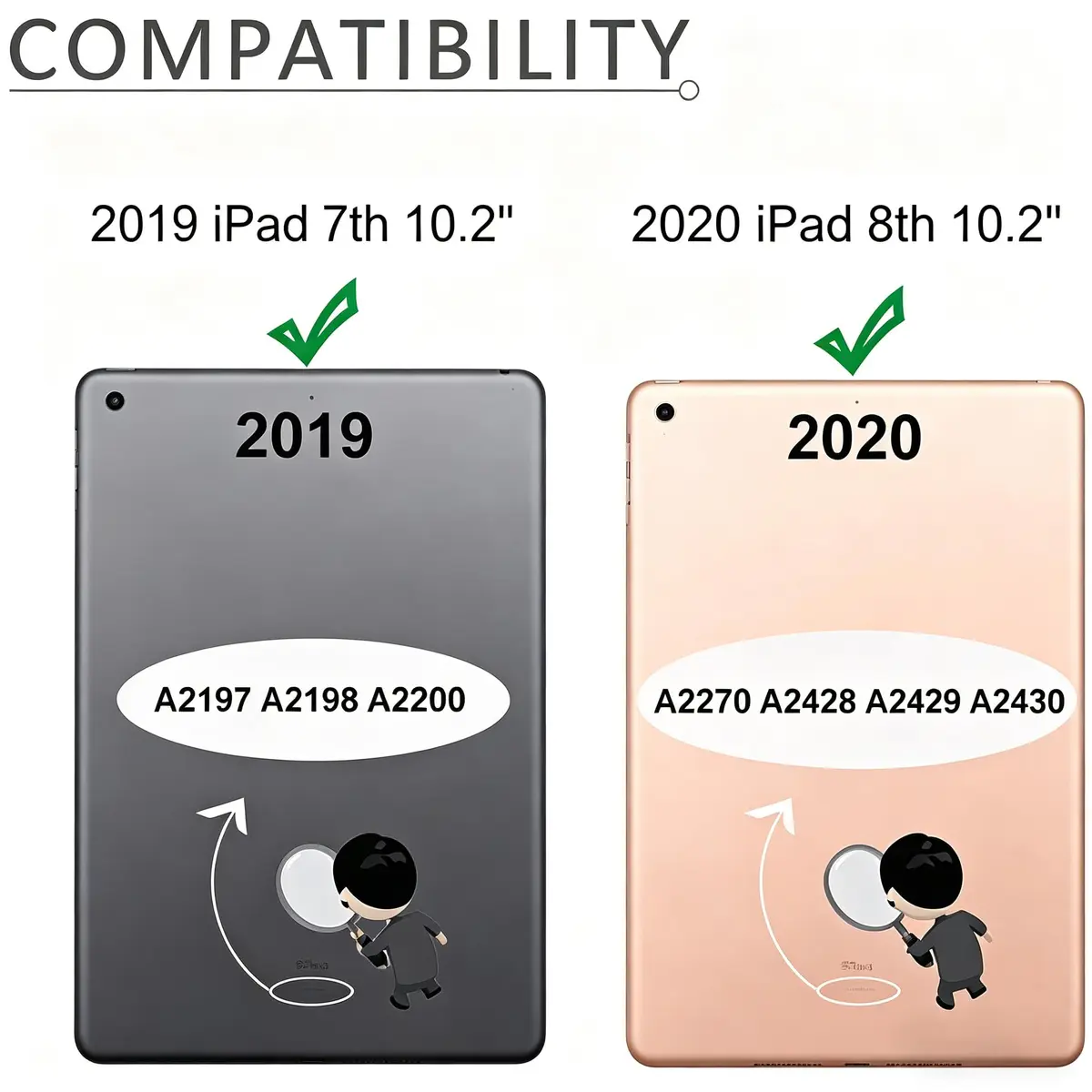 TPhaelay White iPad 7th/8th Gen 10.2" Screen Replacement Digitizer | Tested & Ready for India - view 2