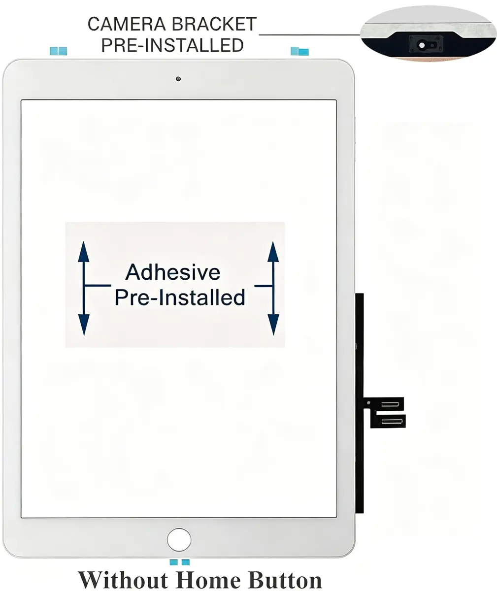 TPhaelay White iPad 7th/8th Gen 10.2" Screen Replacement Digitizer | Tested & Ready for India - view 3