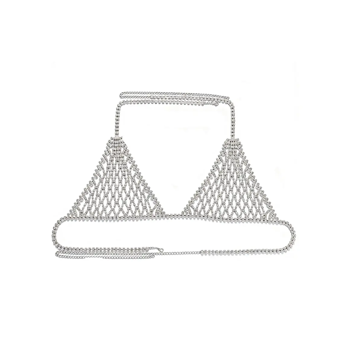 Cusmyre Rhinstone Body Chain 19 inches | Elegant Crystal Bead Harness for Women - view 3