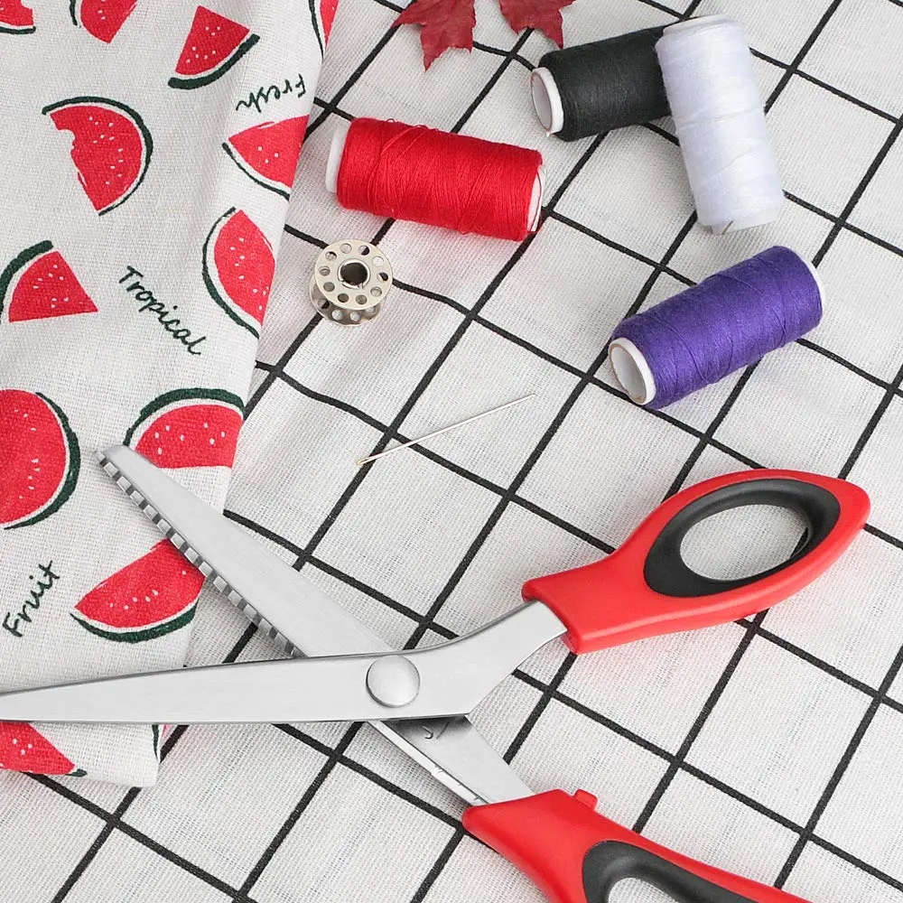 YAZEMKEL Pinking Shears Serrated 9 Inch | Professional Craft Zig Zag Cut Scissors - view 7