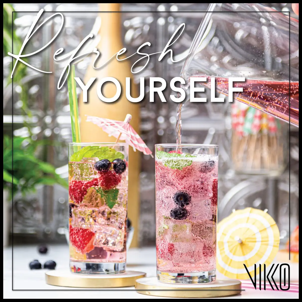 Vikko Classic Highball Drinking Glasses 10 oz | Heavy Base – Thick & Durable for Water, Juice, Soda, Cocktails - view 3