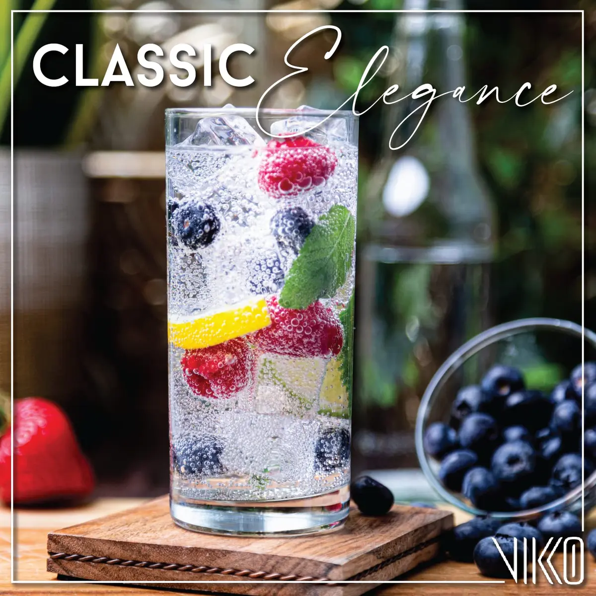 Vikko Classic Highball Drinking Glasses 10 oz | Heavy Base – Thick & Durable for Water, Juice, Soda, Cocktails - view 2