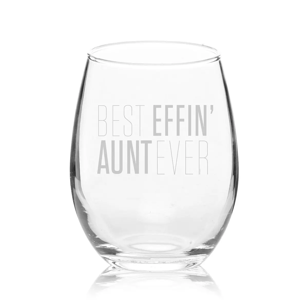 Veracco 15 oz Stemless Wine Glass Best Effin' Aunt Ever | Elegant, Durable & Dishwasher Safe - view 2
