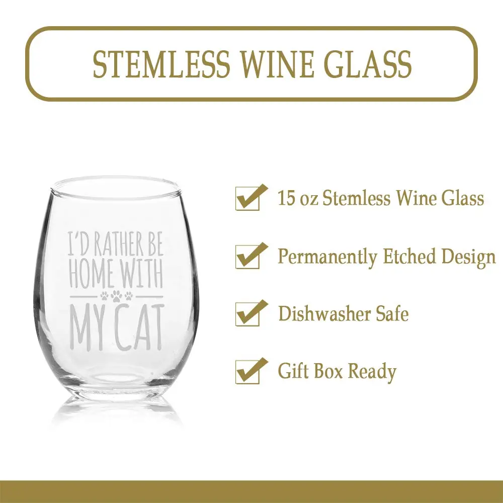 Veracco 15 oz Stemless Wine Glass | Elegant, Durable & Dishwasher Safe (Clear, Glass) - view 3