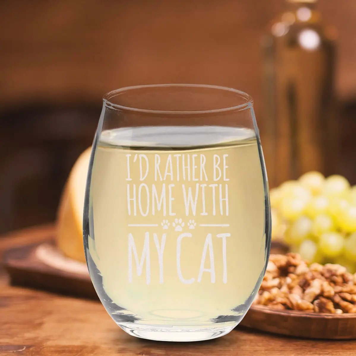 Veracco 15 oz Stemless Wine Glass | Elegant, Durable & Dishwasher Safe (Clear, Glass) - view 4
