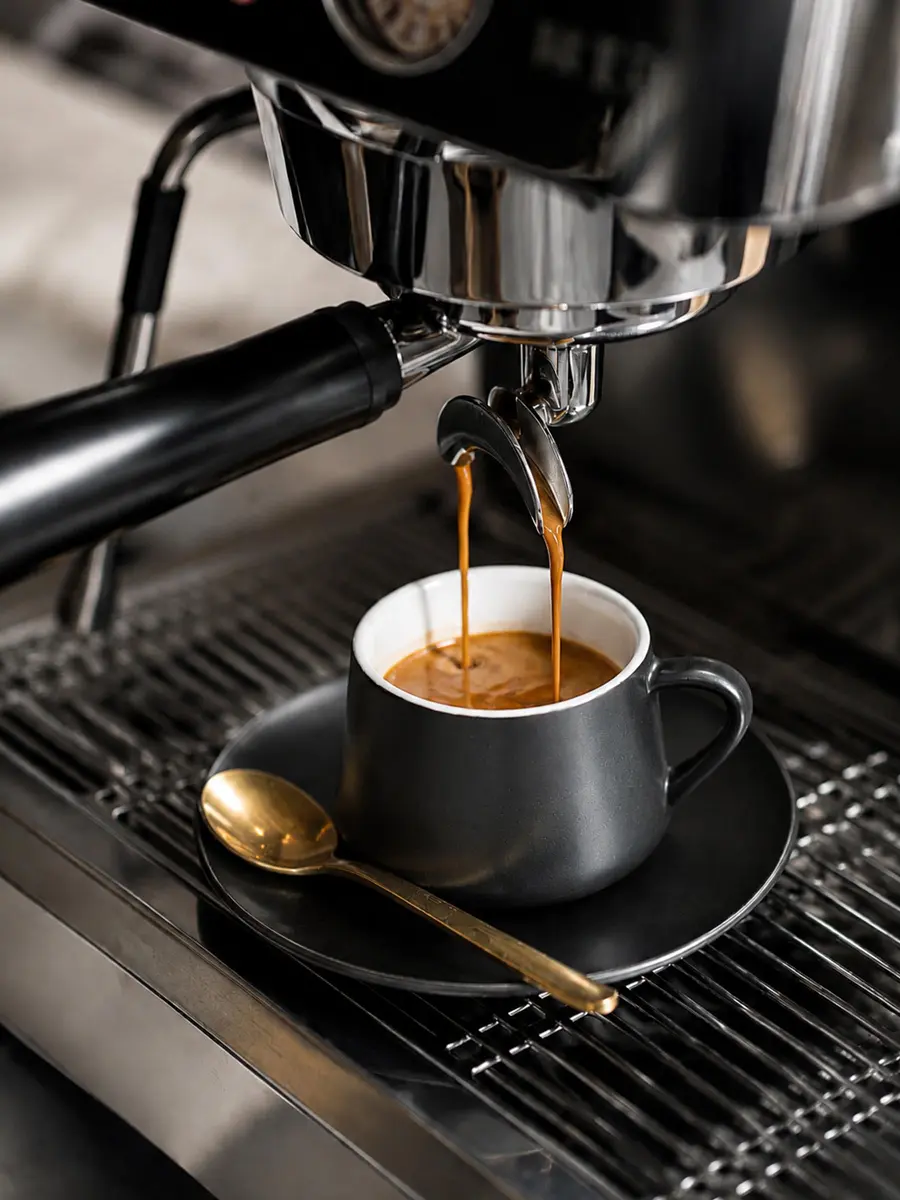 YHOSSEUN Black 4 oz Drinking Cup Set of 6 | Elegant Espresso & Coffee Cups with Stand - view 3