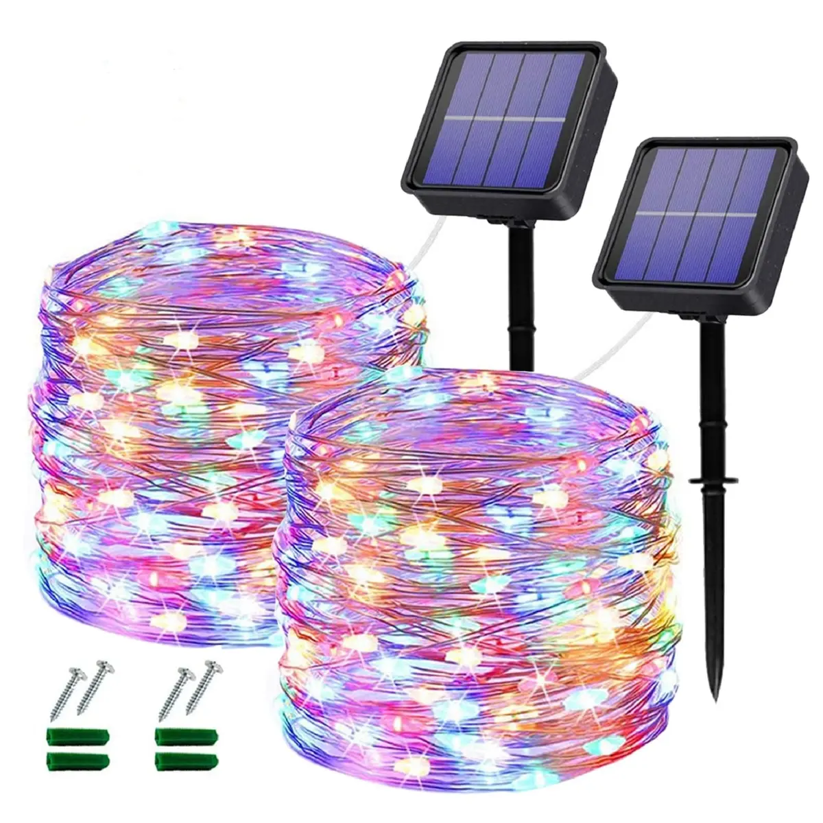 Lezonic Solar String Lights 240 LED 24M Multicolored | Waterproof Garden Decor - main product image