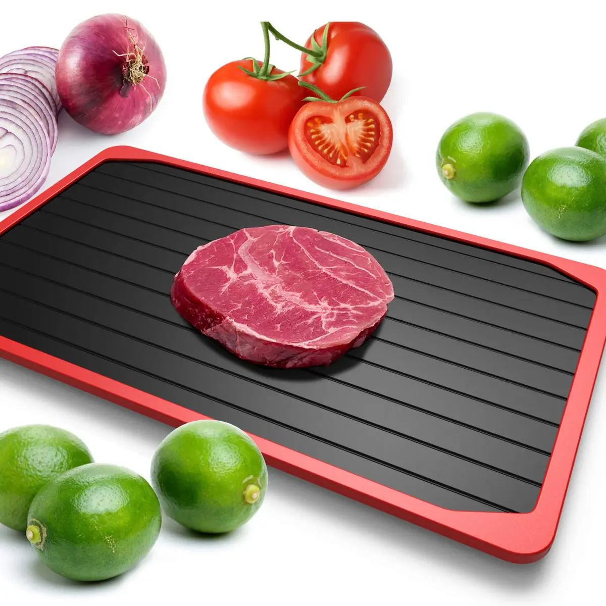 ROYOR Large Defrosting Tray 36cm (14") x 20cm (8") | Faster Thawing Aluminum Tray - view 7