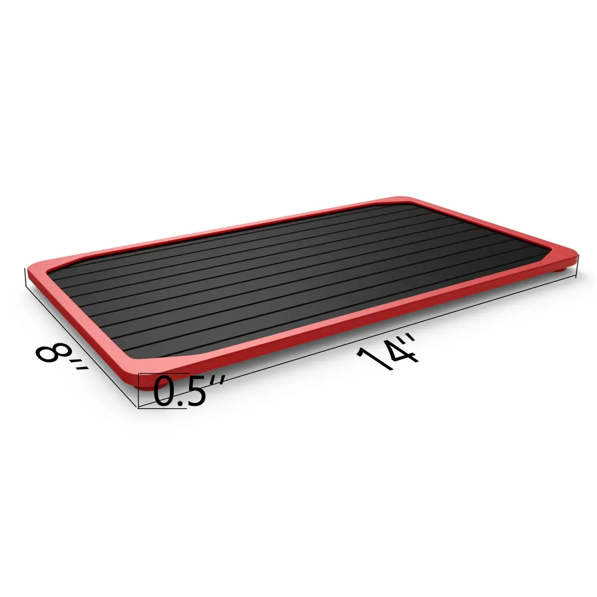 ROYOR Large Defrosting Tray 36cm (14") x 20cm (8") | Faster Thawing Aluminum Tray - view 3