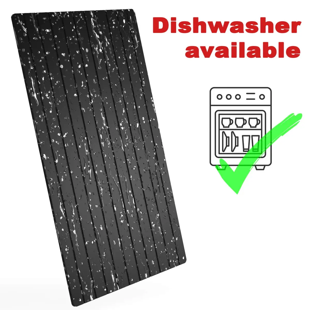 ROYOR Large Defrosting Tray 36cm (14") x 20cm (8") | Faster Thawing Aluminum Tray - view 4