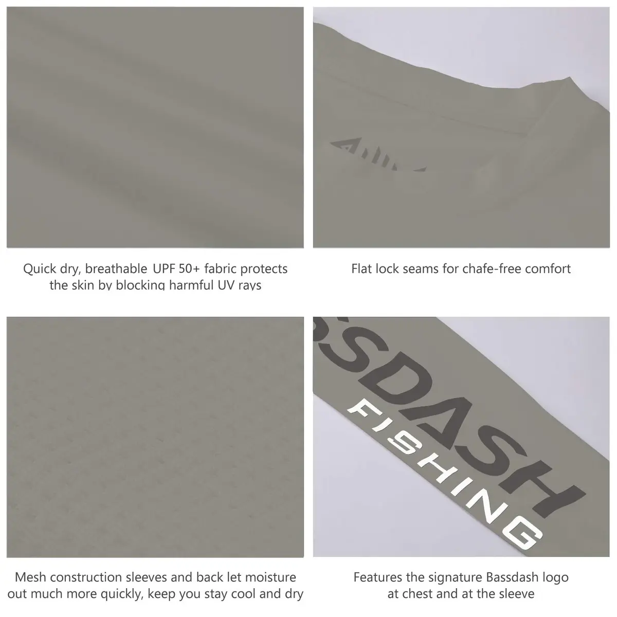 BASSDASH UV Sun Protection Long Sleeve T-Shirt for Men | UPF 50+ Breathable Fishing & Hiking Tee - view 5