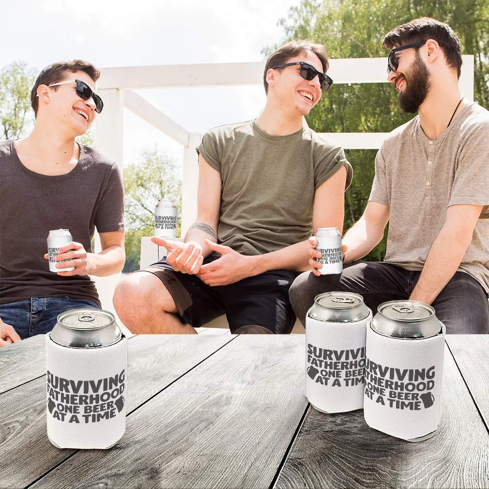 Style In Print Sleeves for Cans Drink Cooler | Surviving Fatherhood Dad Beer Cover (One Size, Multicolor) - view 4
