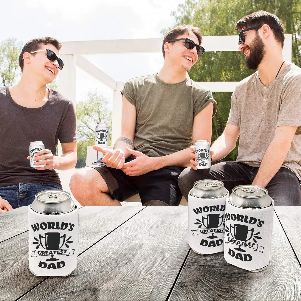 Style In Print World's Greatest Dad Beer Can Cooler Sleeve | Fits 12 oz Cans & Bottles - view 3