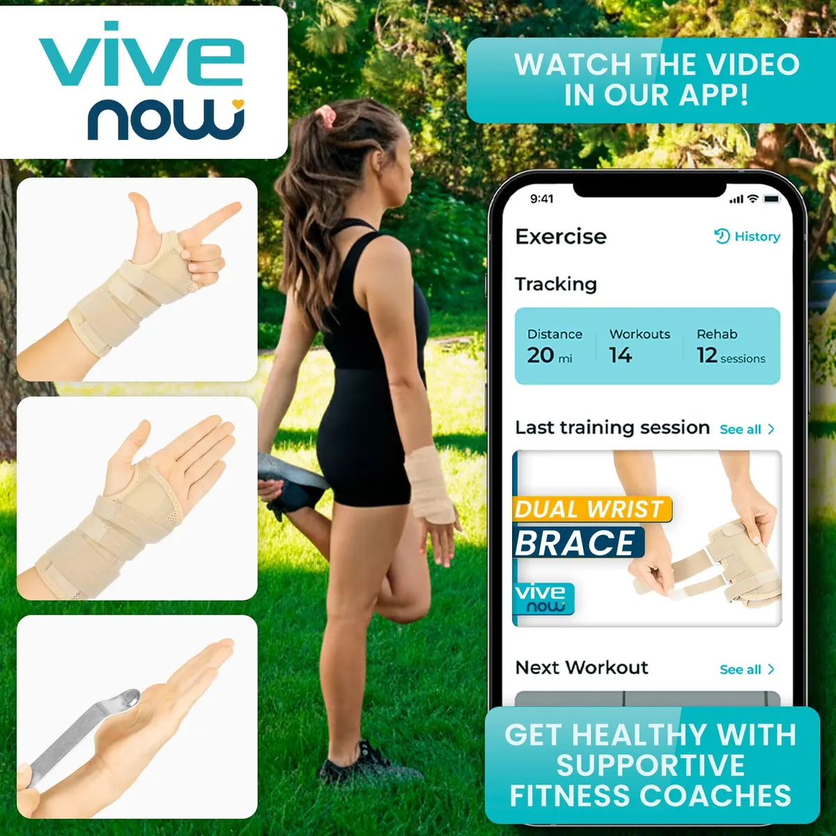 Vive Carpal Tunnel Wrist Brace with Splint for Left or Right Hand | Adjustable Support for Wrist Pain Relief - view 8