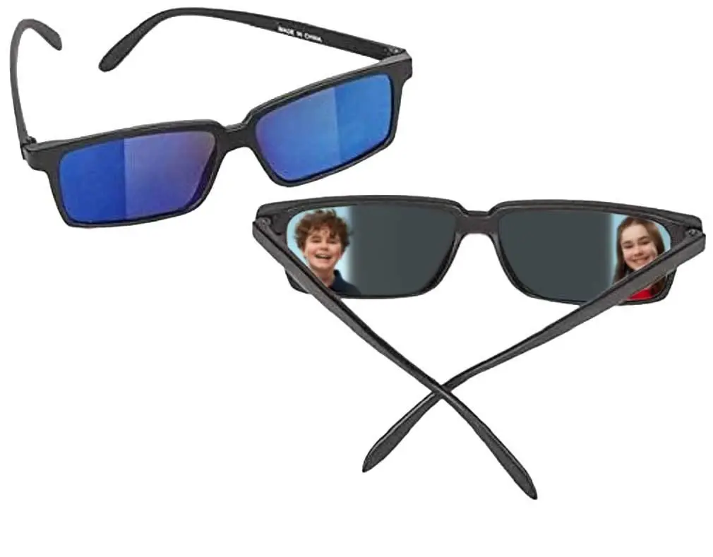 Zugar Land Top Secret Spy Glasses For Kids Rear View Sunglasses 3 Pack | Novelty Toy Glasses with UV Protection - main product image