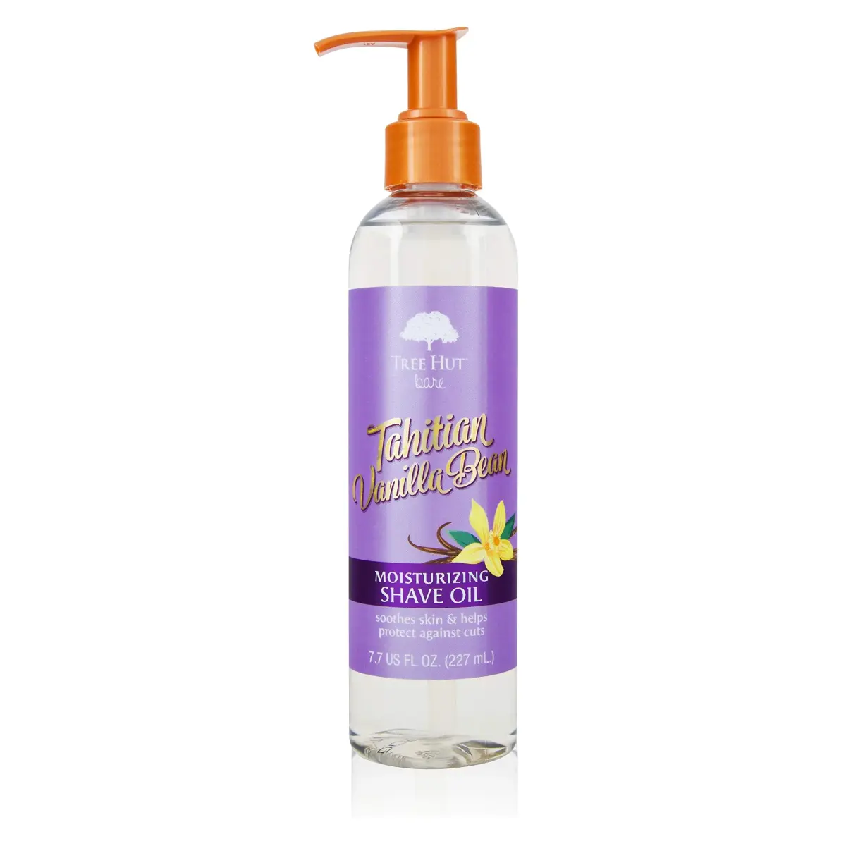 Tree Hut Bare Tahitian Vanilla Bean Moisturizing Shave Oil 221ml (7.7 Fl Oz) | Smooth Shave & Hydration - main product image