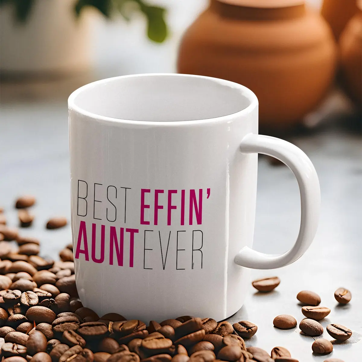 Veracco Best Effin' Aunt Ever Ceramic Coffee Mug For Him Birthday | 11oz White Ceramic - view 5