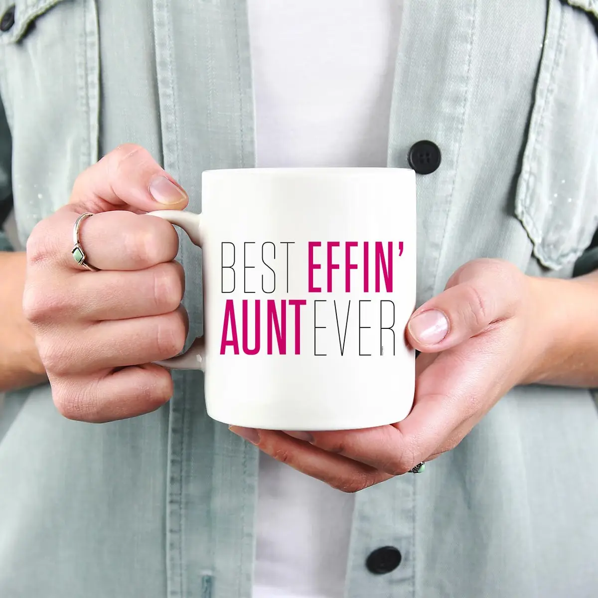 Veracco Best Effin' Aunt Ever Ceramic Coffee Mug For Him Birthday | 11oz White Ceramic - view 7