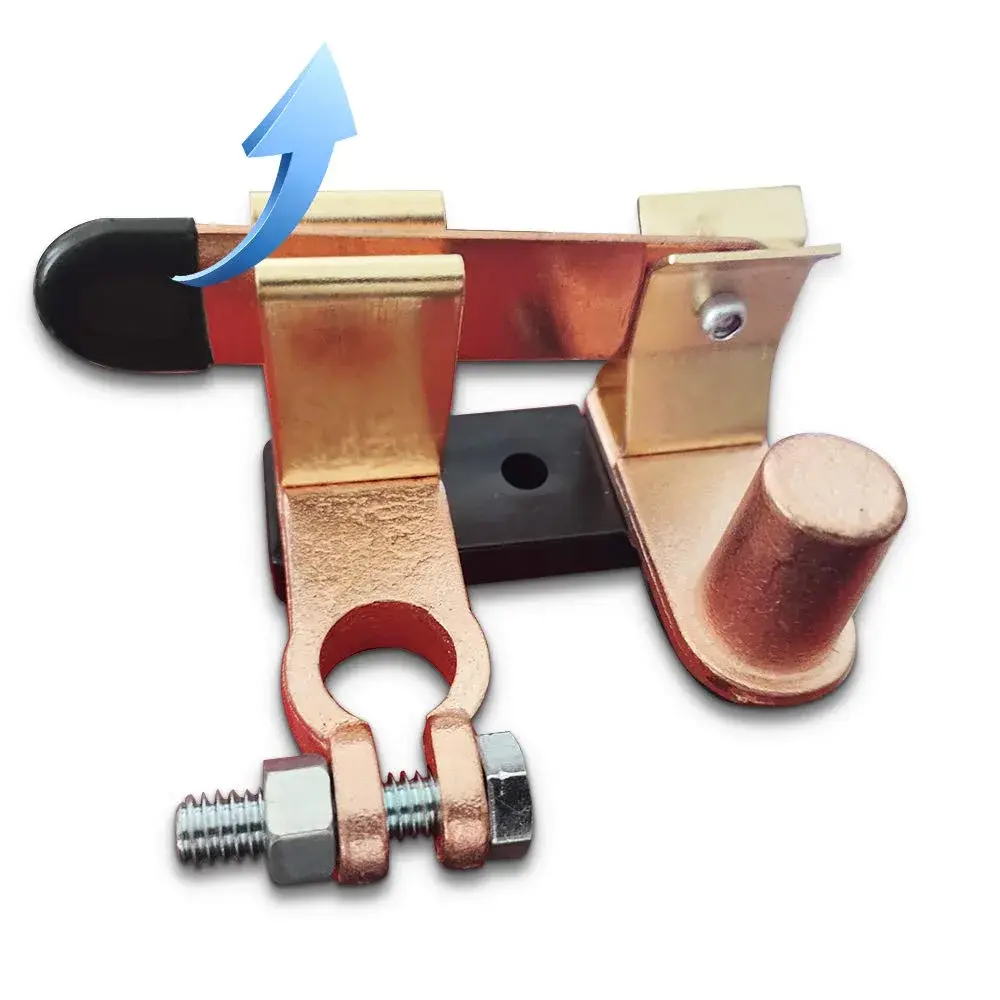 COZYEHOO Top Post Knife Blade Master Switch 12V 24V Battery Disconnect Cut Off Shut Off | Heavy Duty Brass - main product image