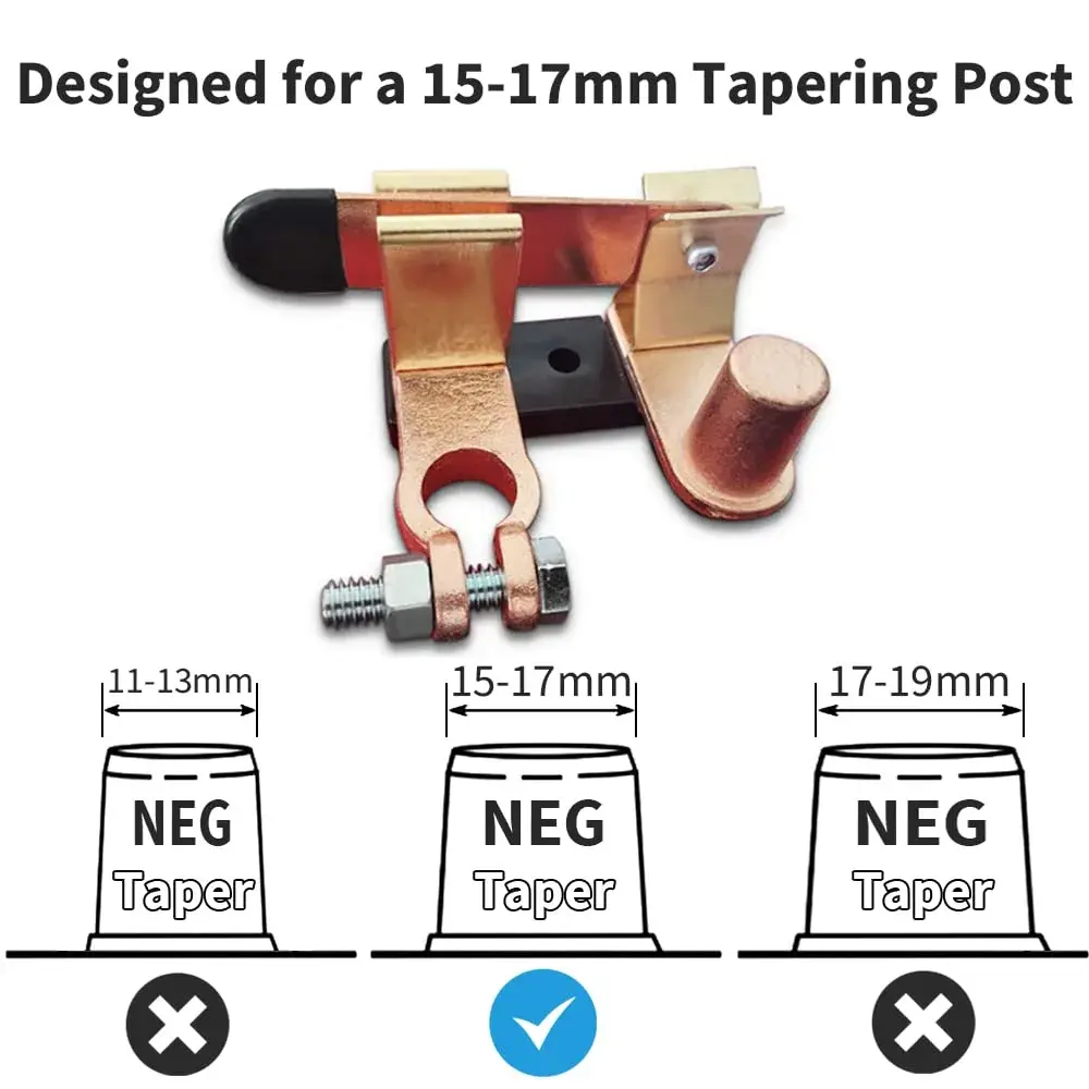 COZYEHOO Top Post Knife Blade Master Switch 12V 24V Battery Disconnect Cut Off Shut Off | Heavy Duty Brass - view 6