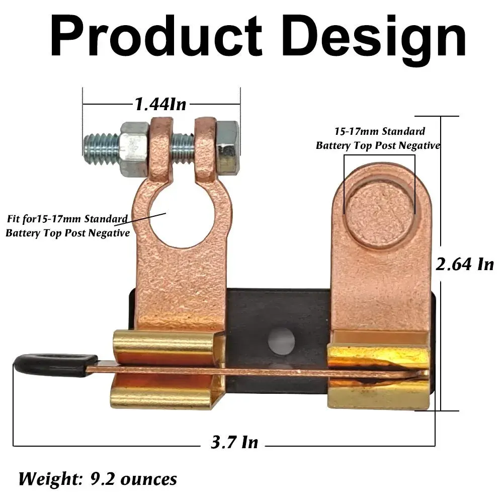 COZYEHOO Top Post Knife Blade Master Switch 12V 24V Battery Disconnect Cut Off Shut Off | Heavy Duty Brass - view 3