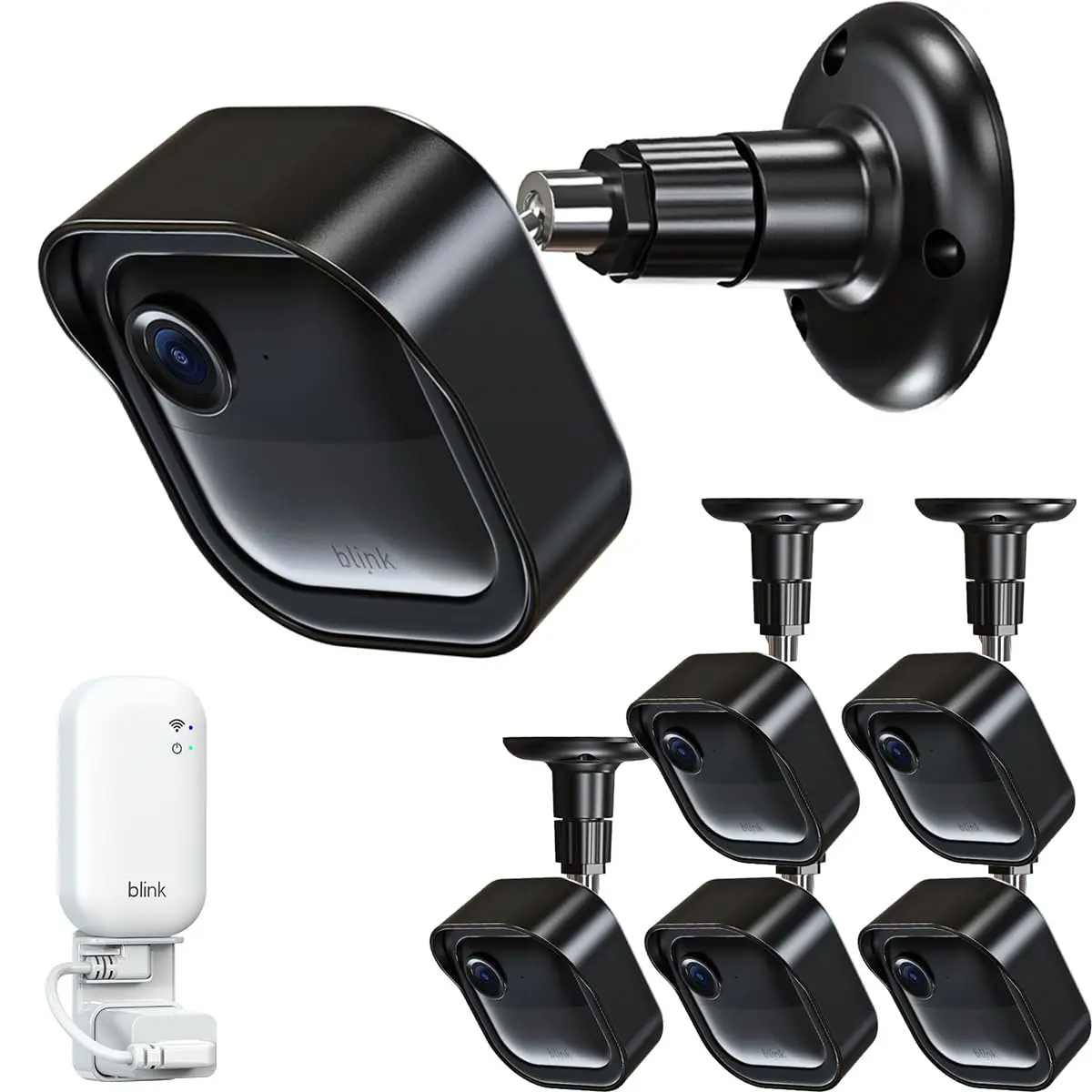 Gresur 5 Pack Portable Electronic Device Mount Black | 360° Adjustable, Weatherproof, Easy Install - main product image