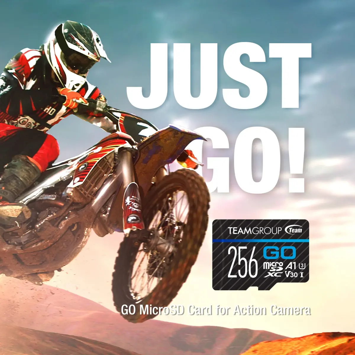 TEAMGROUP GO Card 128GB Micro SDXC UHS-I U3 V30 4K with Adapter | Action Camera Memory Card - view 3