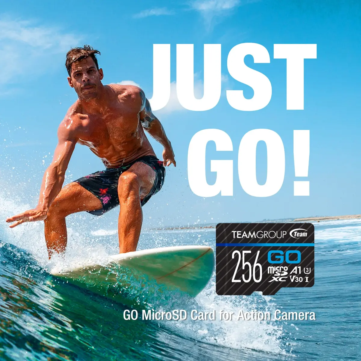 TEAMGROUP GO Card 128GB Micro SDXC UHS-I U3 V30 4K with Adapter | Action Camera Memory Card - view 4