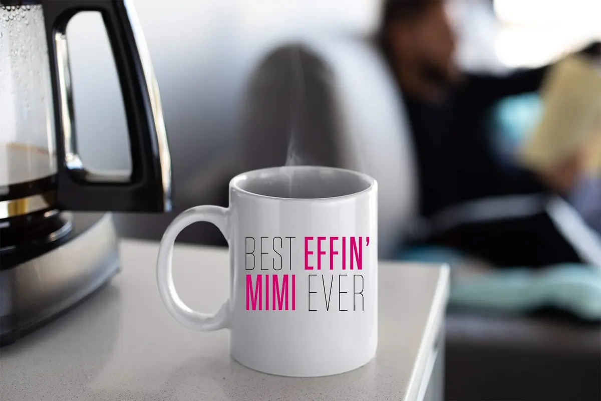 Veracco Best Effin' Mimi Ever Mug - 11 oz Ceramic Coffee Cup for Grandma, Mother's Day, and Birthday Gifts (White, Ceramic) - view 4