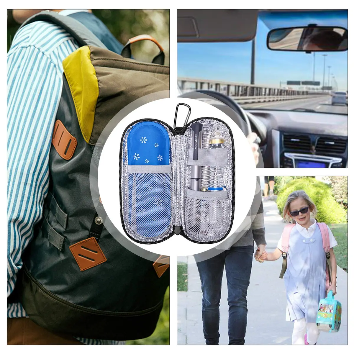 Yarwo Insulin Cooler Travel Case with 2 x TSA Approved Ice Packs | Insulated Diabetes Organizer for Daily Use - view 9