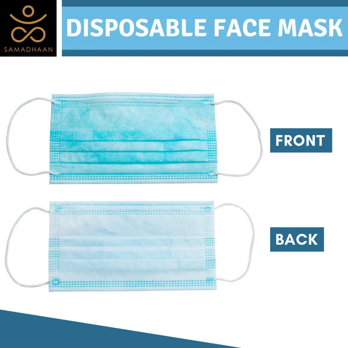 Samadhaan Disposable Face Mask | Pack of 10,000 | 3-Ply Breathable Mask with Adjustable Earloop for Safety & Comfort - view 5