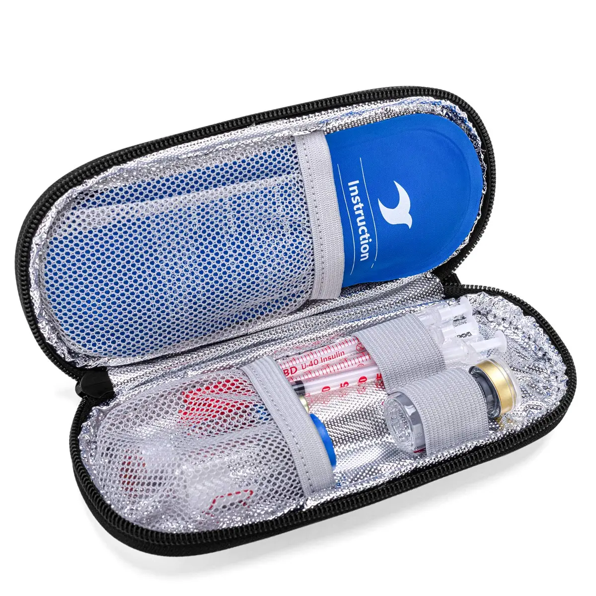 Yarwo Insulin Cooler Travel Case with 2 Ice Packs | Purple, 7.4 x 3.1 x 1.1 inches - view 7