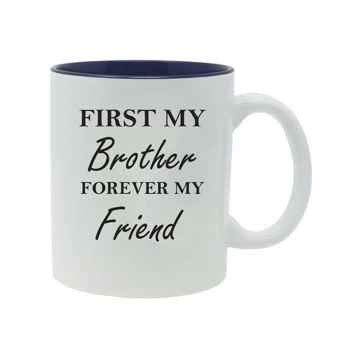 CustomGiftsNow First My Brother Forever My Friend 11 oz (325 ml) Ceramic Coffee Mug | Unique Sibling Gift - main product image