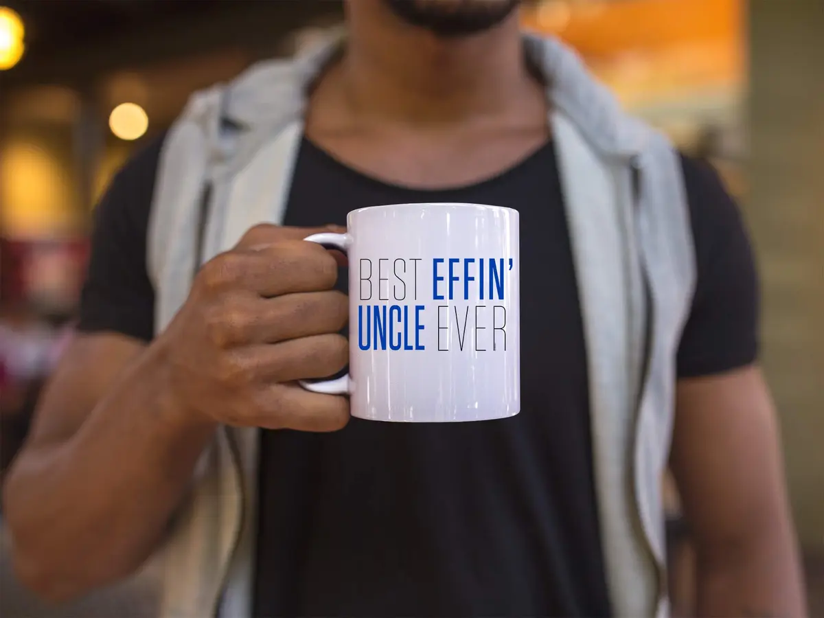 Veracco Best Effin' Uncle Ever Ceramic Coffee Mug 325ml (11 fl oz) | Funny Birthday Gift for Him - view 5