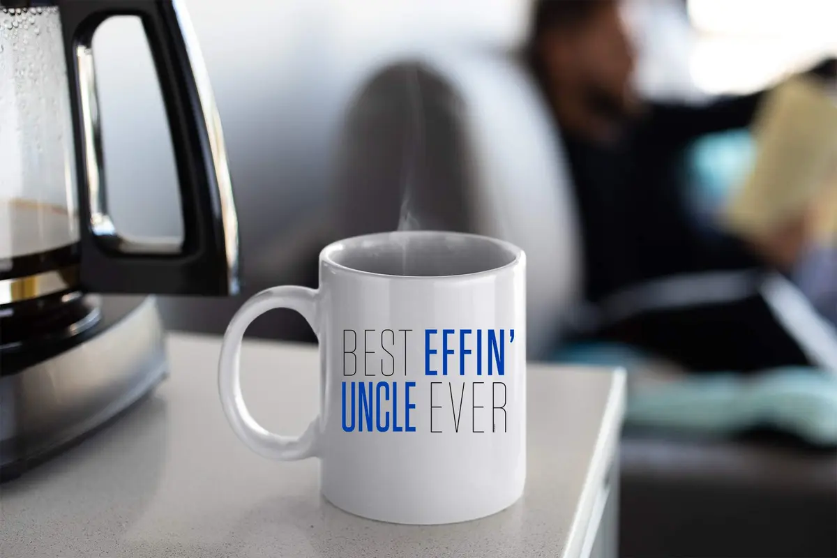 Veracco Best Effin' Uncle Ever Ceramic Coffee Mug 325ml (11 fl oz) | Funny Birthday Gift for Him - view 4