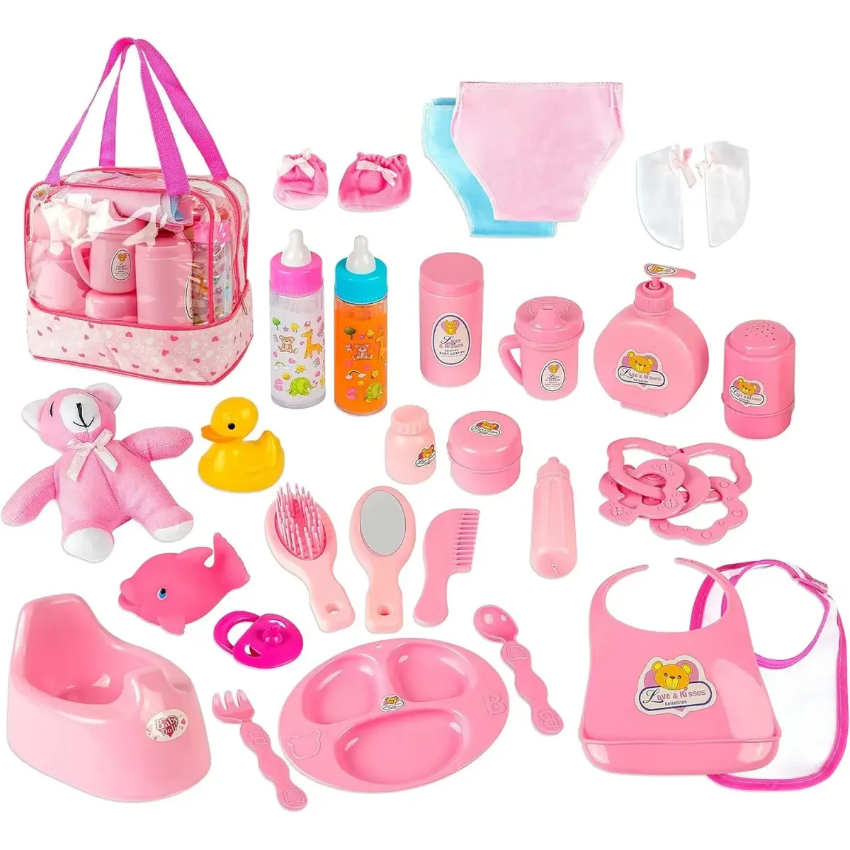 fash n kolor My Sweet Baby Disappearing Doll Feeding Set with 38 Pieces | Ages 3+ - main product image