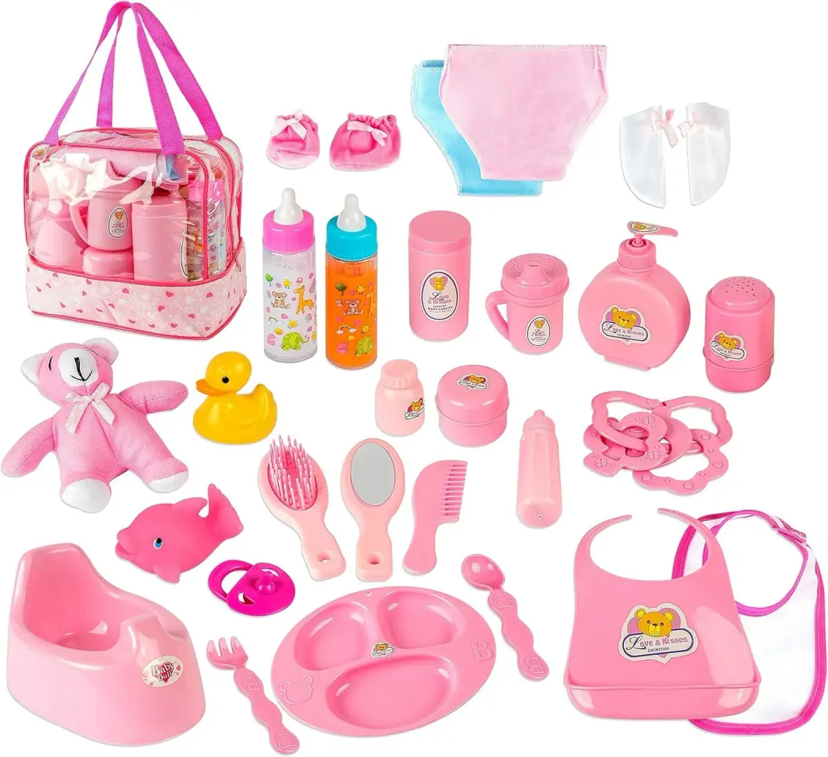 fash n kolor My Sweet Baby Disappearing Doll Feeding Set with 38 Pieces | Ages 3+ - main product image