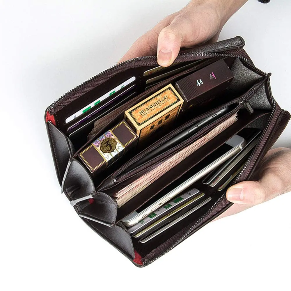 Valentoria Long Faux Leather Clutch Wallet for Men 21.01cm x 3.99cm x 13cm (8.27" x 1.57" x 5.12") | RFID Blocking Business Handbag - view 2