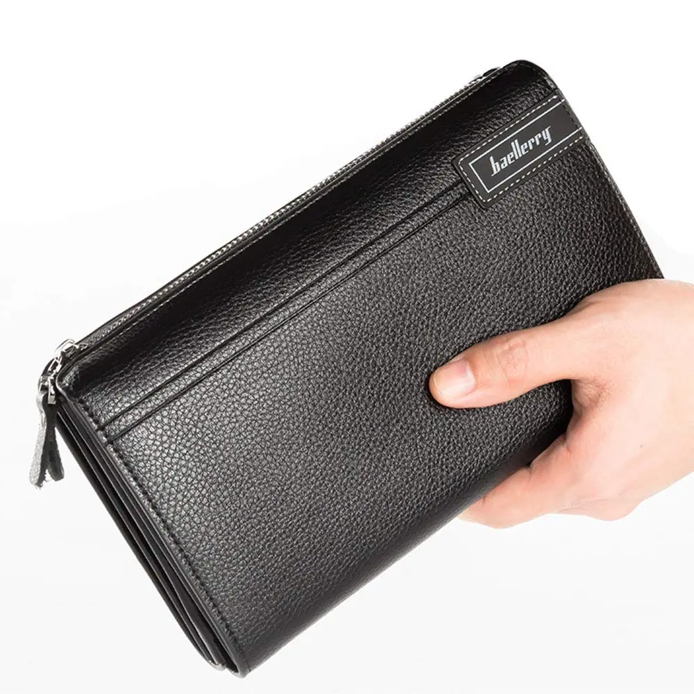Valentoria Long Faux Leather Clutch Wallet for Men 21.01cm x 3.99cm x 13cm (8.27" x 1.57" x 5.12") | RFID Blocking Business Handbag - view 4