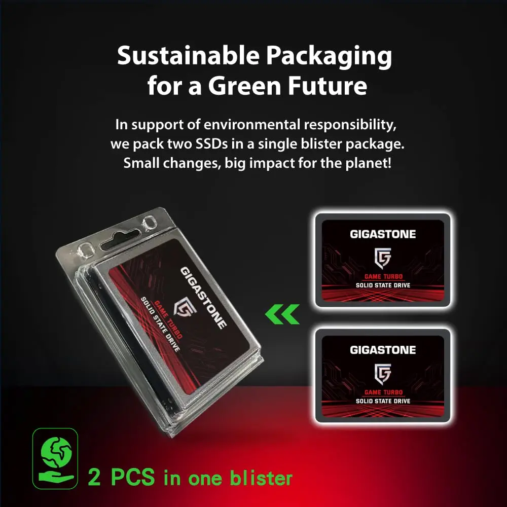 Gigastone 128GB Game Turbo SSD 2-Pack | Up to 500MB/s with SLC Caching for Gaming & PC - view 2