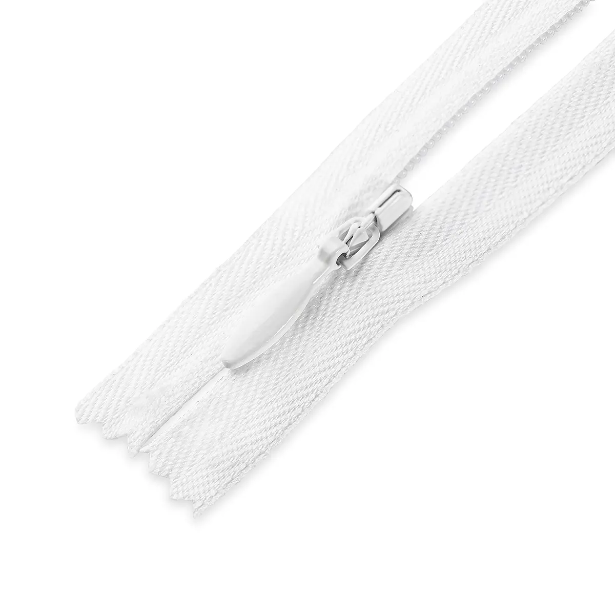 Lakesstory Invisible White Zipper 16 inch (40.6 cm) | Smooth Nylon & Polyester for Sewing & Crafts - view 9