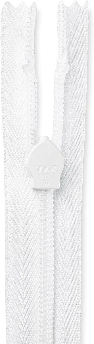 Lakesstory Invisible White Zipper for Sewing 18" (45.7 cm) | Smooth Nylon Craft Zipper - view 12
