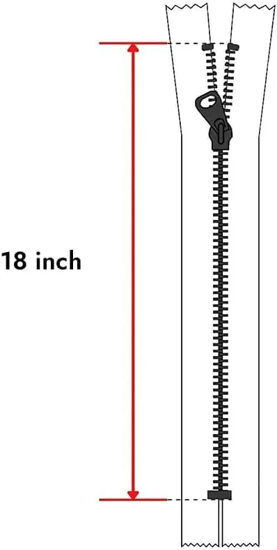 Lakesstory Invisible White Zipper for Sewing 18" (45.7 cm) | Smooth Nylon Craft Zipper - view 3