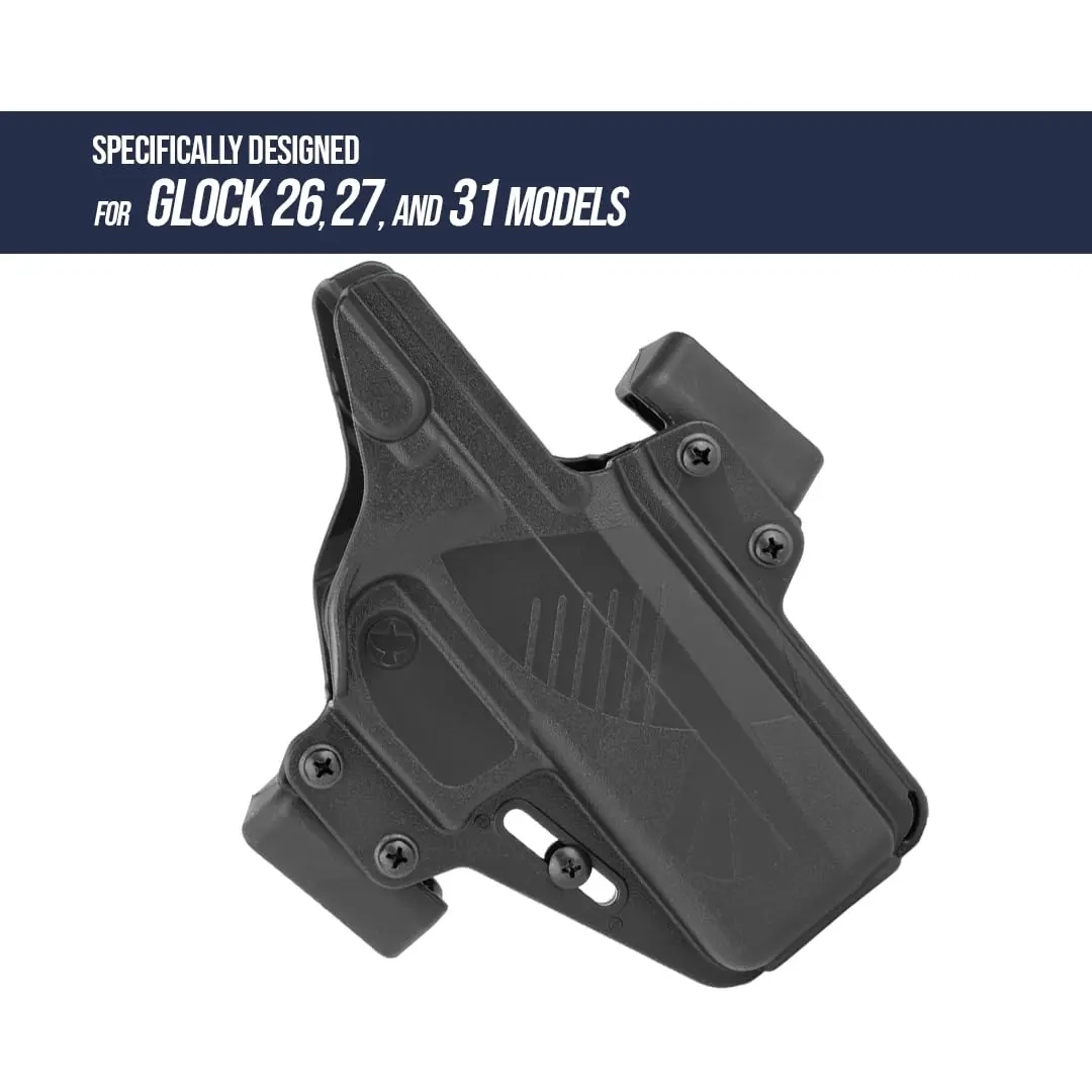 Raven Concealment Systems Perun Gun Holster Compatible with Glock 48 | Black Finish, Ambidextrous, OWB | PXG48-FBM - view 3