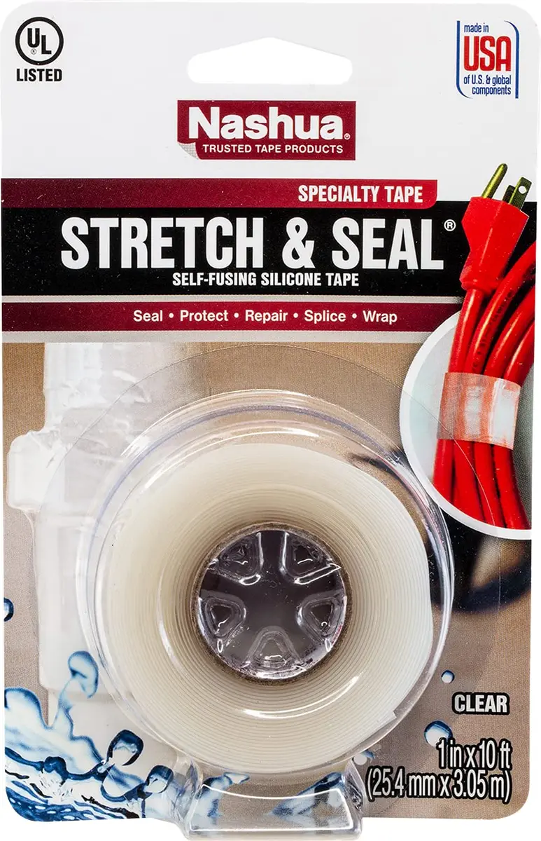 Nashua Stretch & Seal Self-Fusing Silicone Tape 2.54cm (1 in.) x 3.05m (10 ft.) | Watertight Seal for Pipes & Electrical - main product image