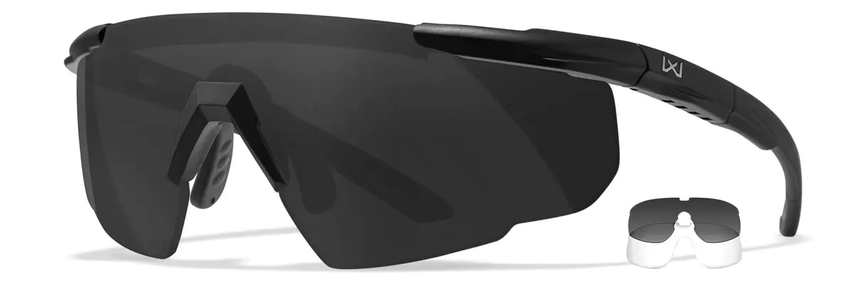 Wiley X Saber Advanced Tactical Safety Glasses | MIL-PRF-32432, ANSI Z87.1+ Impact, UV Shield, Interchangeable Lenses - main product image