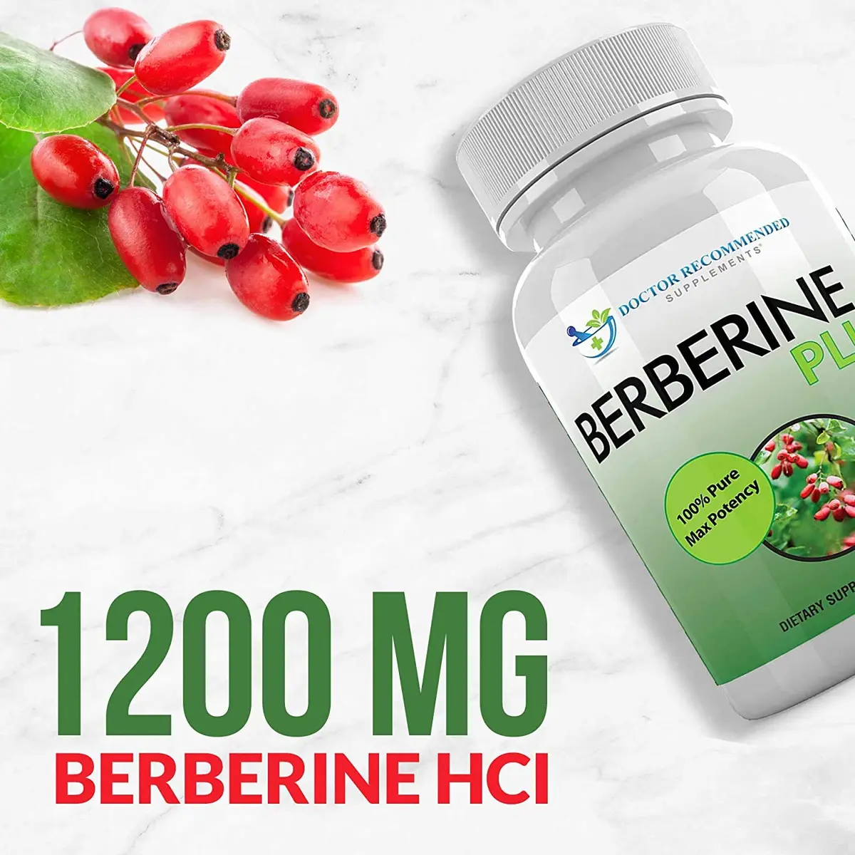 DOCTOR RECOMMENDED SUPPLEMENTS Berberine Plus 1200mg | 120 Veggie Capsules for Healthy System - view 3